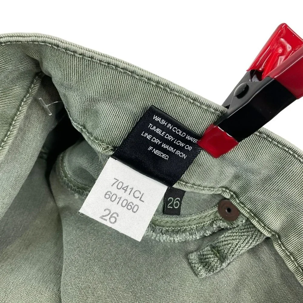 Democracy Los Angeles Jeans Women's 26 Green Luxe Skinny Crop Stretch $84 Nwt - Picture 8 of 13